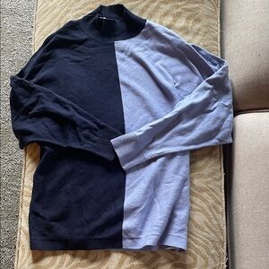 Stylish Blue Turtleneck Sweater